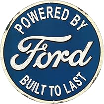 Amazon.com: Open Road Brands Ford Built to Last Round Embossed